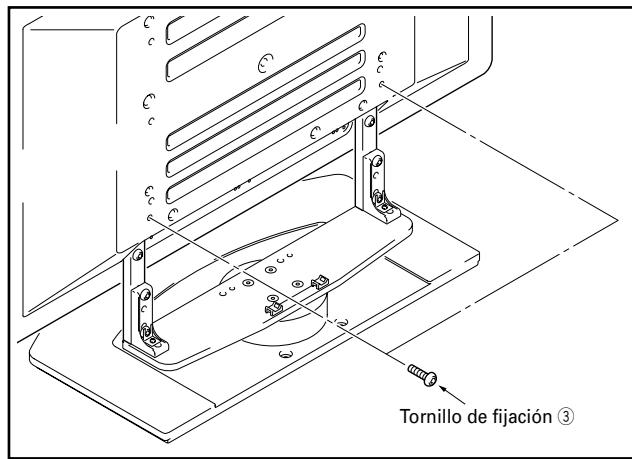 PIONEER PDK-TS04 - Fijación de la pantalla de plasma con los tornillos de fjisión ③. - 1