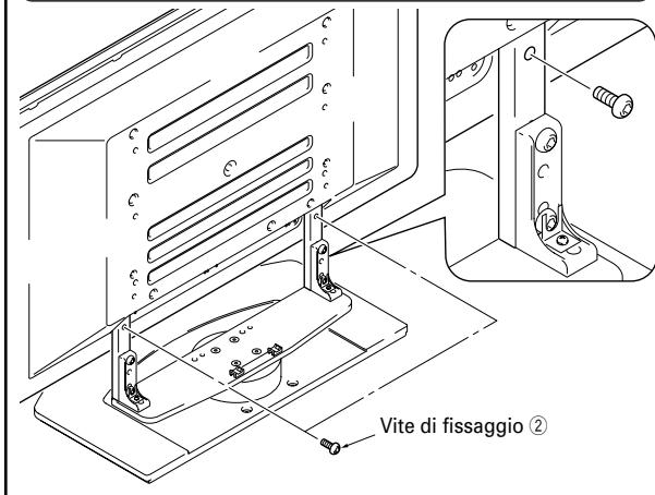 PIONEER PDK-TS04 - Fissaggio del display a plasma con le viti di fissaggio ②. - 2