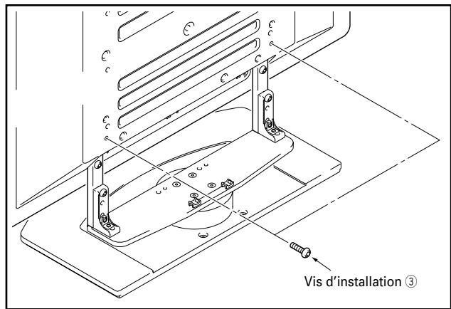 PIONEER PDK-TS04 - Fixer solidement l'écran d'affichage plasma avec les vis d'installation ③. - 1