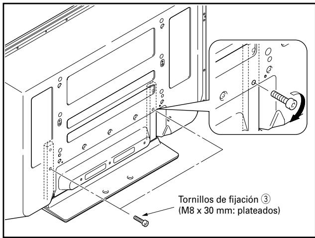 PIONEER PDK-TS14 - Fijación de la pantalla de plasma con los tornillos de*fijación ③ - 1