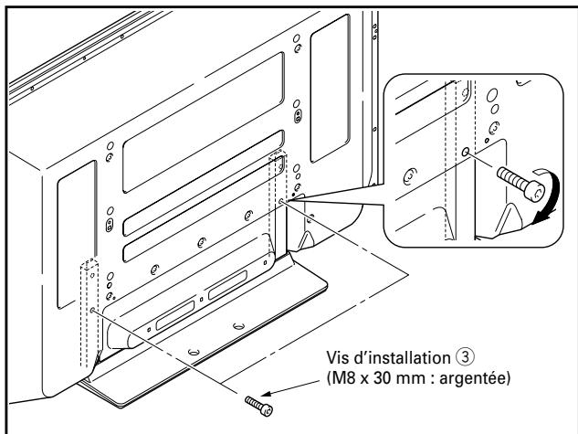 PIONEER PDK-TS14 - Fixez solidement l'écran à plasma avec les vis d'installation ③. - 1