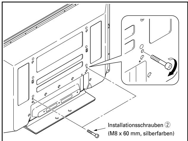 PIONEER PDK-TS14 - Sichern des Plasmadisplays mit den Installationsschrauben ②. - 1