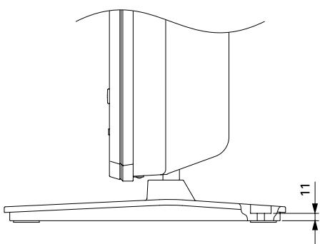 PIONEER PDK-TS14 - Positie van de schroeven voor de tafel/grond - 2