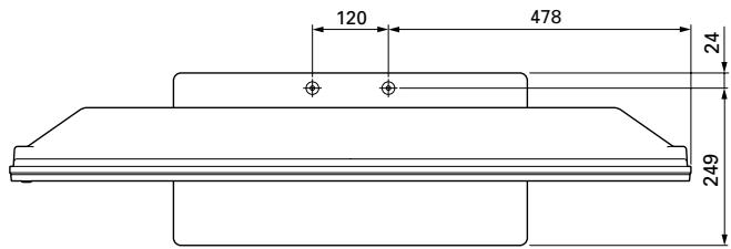 PIONEER PDK-TS14 - Positie van de schroeven voor de tafel/grond - 1