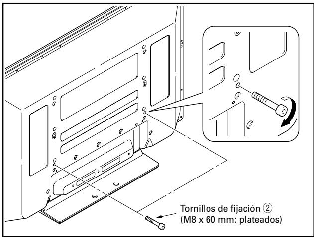 PIONEER PDK-TS14 - Fijación de la pantalla de plasma con los tornillos de*fijación ② - 1