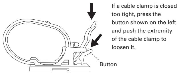 PIONEER PDK-TS15 - Close each cable clamp, and then pull its extremity to make the cables immobile. - 2