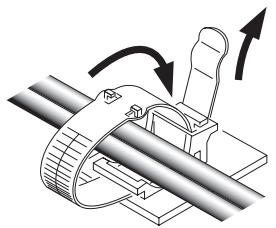 PIONEER PDK-TS15 - Close each cable clamp, and then pull its extremity to make the cables immobile. - 1