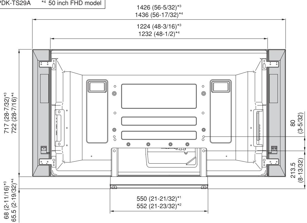 PIONEER PDK-TS27A - When the side speakers are installed (50 inch display model) - 1