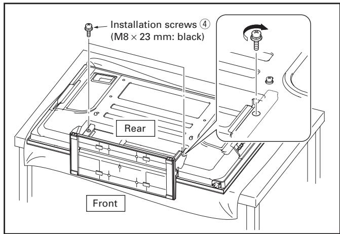 PIONEER PDK-TS27A - Securing the plasma television with Installation screws ④ (M8×23 mm: black). - 1