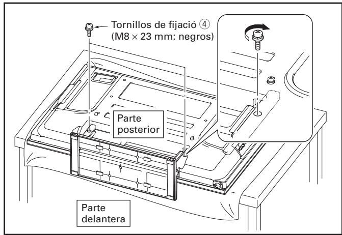 PIONEER PDK-TS27A - Como asegurar el teovisor de plasma mediante los tornillos de fijacion ④ (M8 × 23 mm: negros). - 1