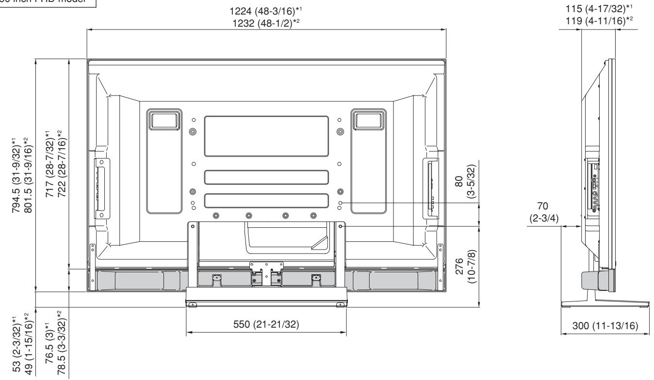 PIONEER PDK-TS28 - When the under speaker is installed (50 inch display model) - 2