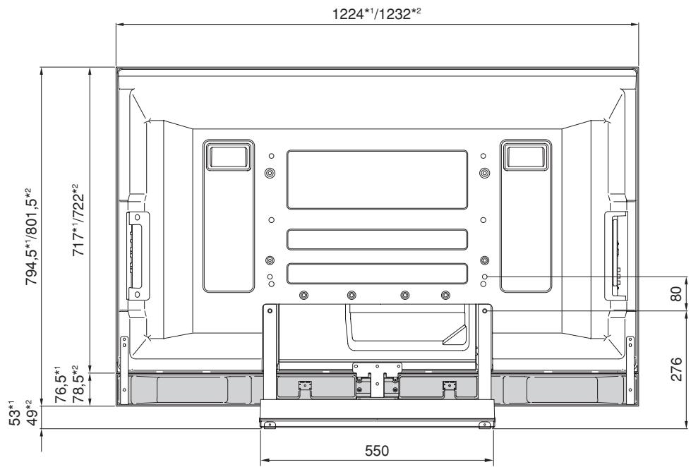 PIONEER PDK-TS28 - Lorsque l'enceinte du dessous est installée (modèle 50 pouces) - 1