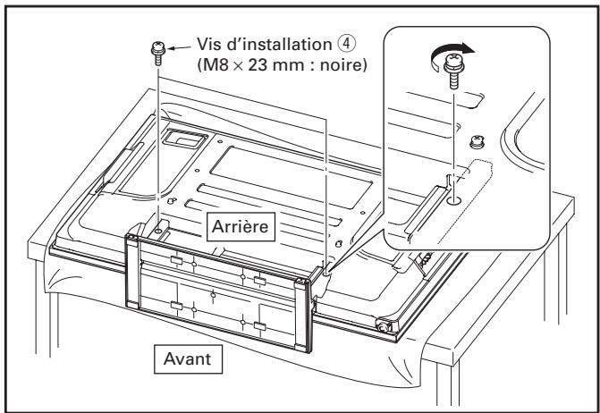 PIONEER PDK-TS28 - Fixer le téléviseur plasma à l'aide des vis d'installation ④ (M8 × 23 mm : noire). - 1