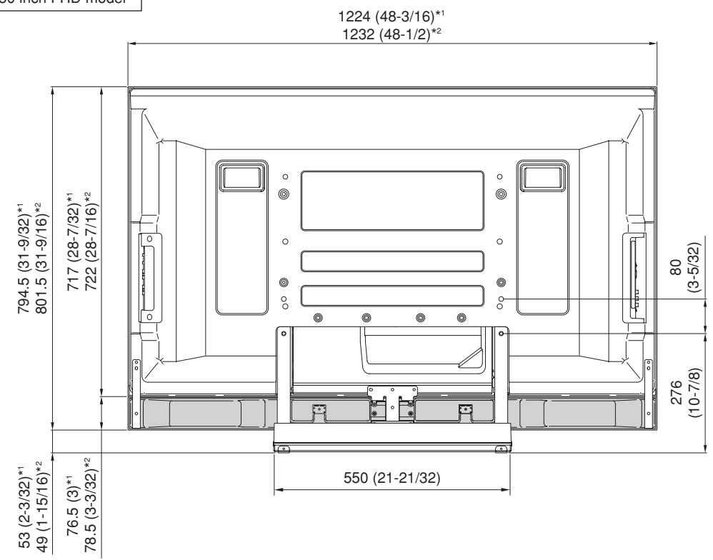 PIONEER PDK-TS29A - When the under speaker is installed (50 inch display model) - 2