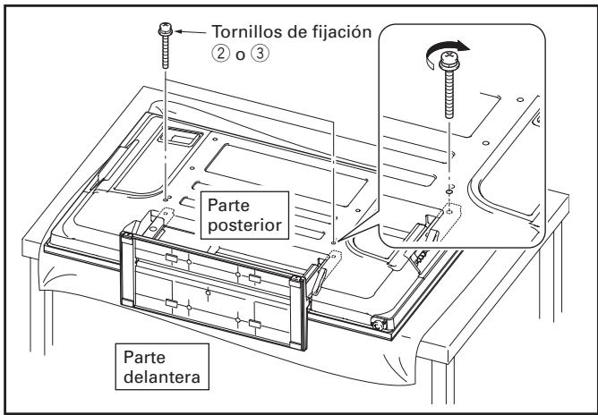 PIONEER PDK-TS29A - Cómo asegurar el televisor de plasma mediante los tornillos de fijación - 1