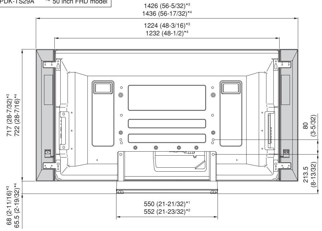 PIONEER PDK-TS29A - When the side speakers are installed (50 inch display model) - 2