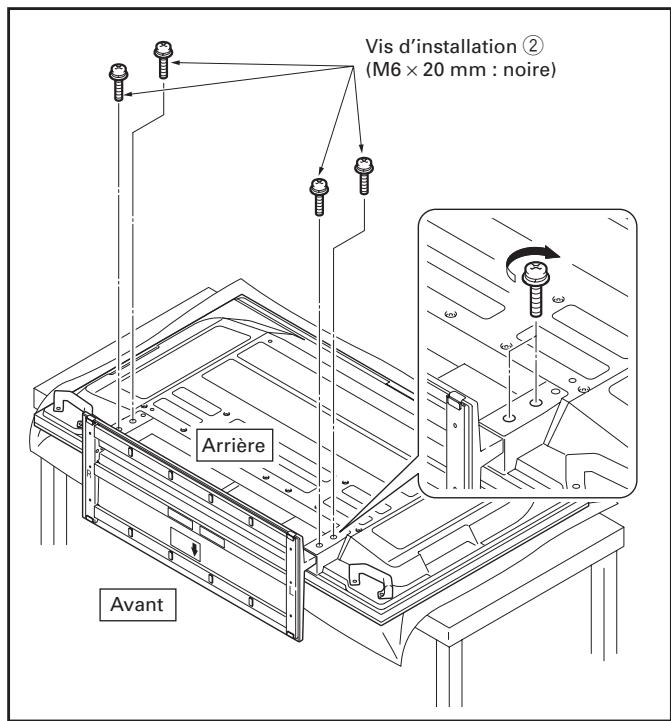 PIONEER PDK-TS30A - Fixer le téléviseur plasma à l'aide des vis d'installation (2) (M6 × 20 mm : noire). - 1