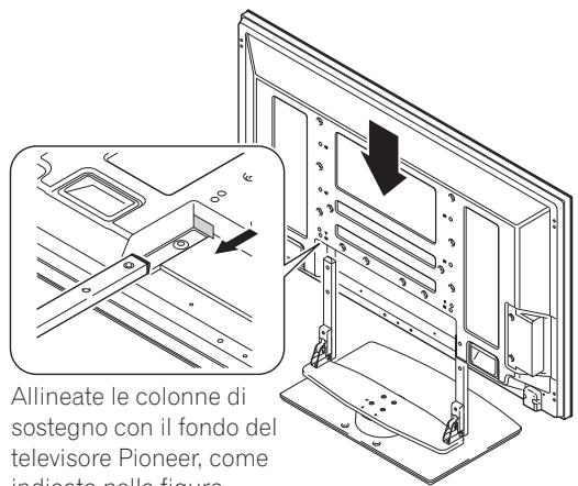 PIONEER PDK-TS36B - Fissaggio del televisore Pioneer al supporto. - 1