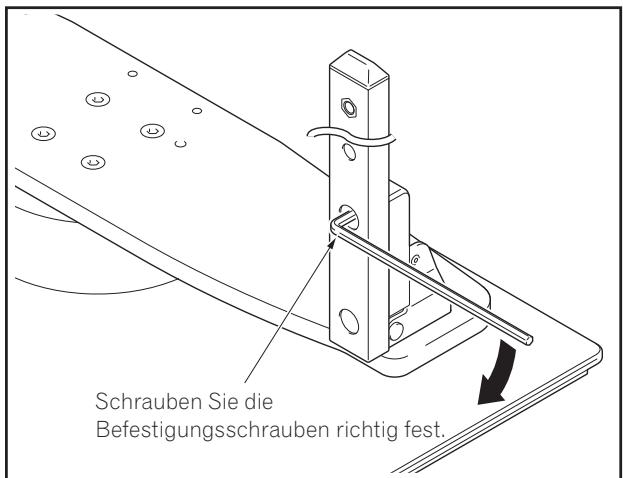 PIONEER PDK-TS36B - Schrauben Sie die Installationsschrauben richtig fest (4 Positionen links und rechts). - 1