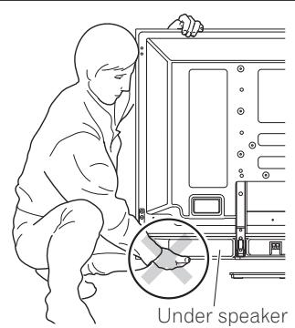PIONEER PDK-TS36B - Precautions when installing in a TV table or other enclosure - 3