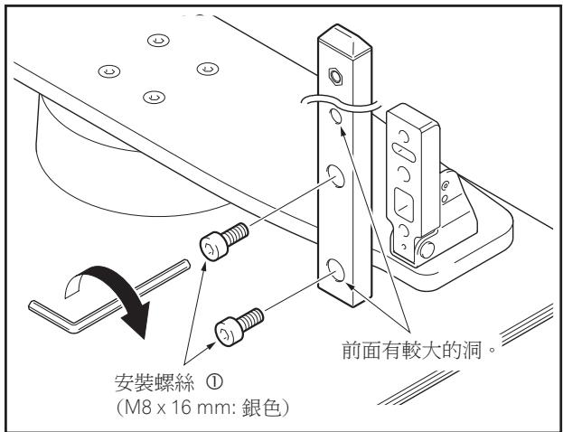 PIONEER PDK-TS36B - 將支撐柱狀條用螺絲 ① 鎖入支架(左右共四個位置)。 - 1