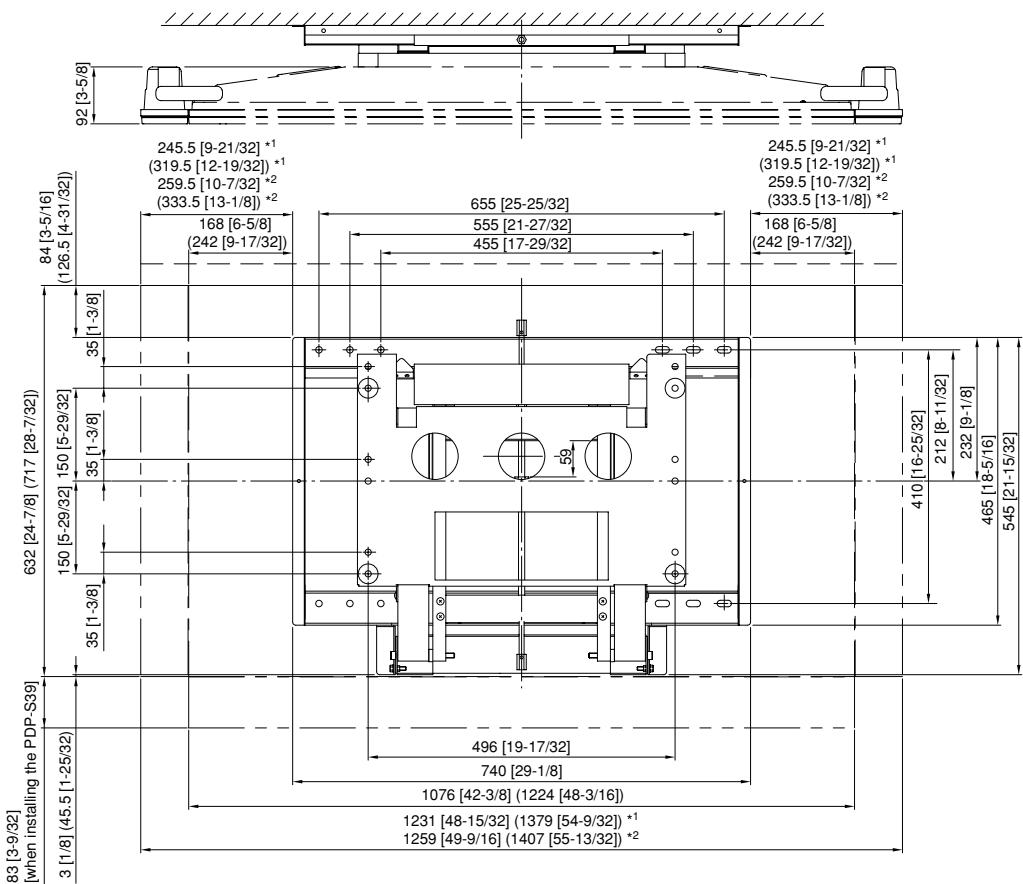 PIONEER PDK-WT02 - When installing speakers on both sides of the plasma display or when installing speaker at the bottom of the plasma display - 1