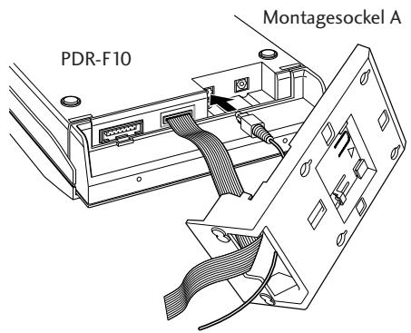 PIONEER PDR-F10 - Fuhren Sie die Kabel durch Sockel A. Schließen Sie dann das optische Kabel vom CD-Tuner am CD-Recorder an. - 1