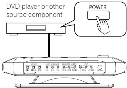 PIONEER SE-DIR800C - Turn on your source component. - 1