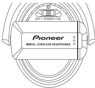PIONEER SE-DIR800C - Deslice el interruptor POWER (ALIMENTACIÓN) de los auriculares hasta ON (ACTIVO). - 1