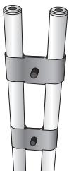 PIONEER DCS-FS30 - Attach the provided metal catches to the pole. - 1