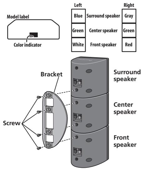 PIONEER DCS-FS30 - Stack the speakers and fix the brackets - 2