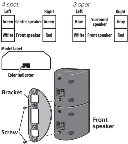 PIONEER DCS-FS30 - Stack the speakers and fix the brackets - 1