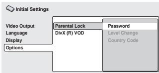 PIONEER DCS-FS30 - Select 'Password'. - 1