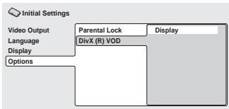 PIONEER DCS-FS30 - Affichage du code d'enregistrement DivX VOD - 1
