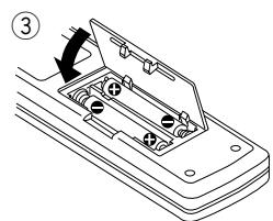 PIONEER PD-M406A - METTRE DES PILES DANS LA TELECOMMANDE (PD-M426A seulement) - 2