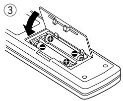 PIONEER PD-M406A - PLAATSEN VAN DE BATTERIJEN IN DE AFSTANDSBEDIENING (Alleen met de PD-M426A) - 2