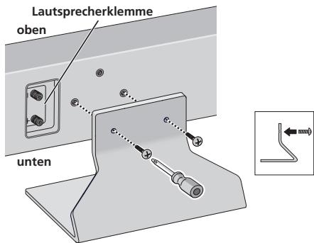 PIONEER S-LX70-C - Befestigen Sie den Lautsprecherständer mit Schrauben am Lautsprecher. - 1