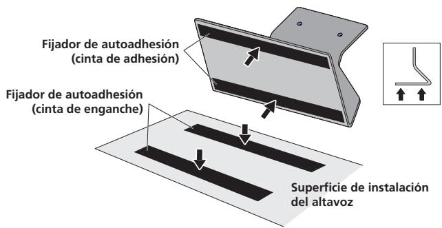 PIONEER S-LX70-C - - Cuando se empleen fijadores de autoadhesión - 1