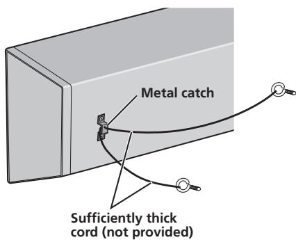 PIONEER S-LX70-C - Secure speaker to wall with a cord. - 1
