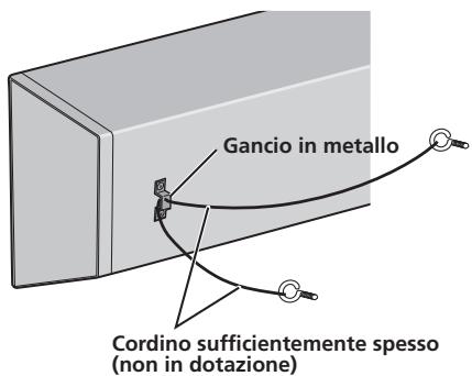 PIONEER S-LX70-C - Fissare il diffusore alla parete con un cordino. - 1