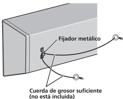PIONEER S-LX70-C - Asegure el altavoz a la pared con una cuerda. - 1