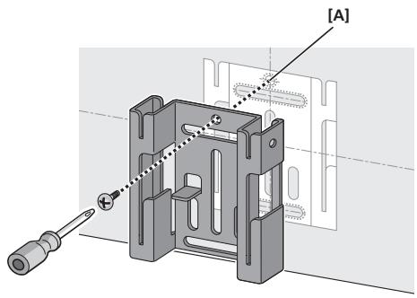 PIONEER S-LX70-C - Temporarily attach the bracket (for wall) to the specified location on the template. - 1