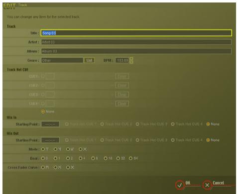 PIONEER SVJ-DS01 - Click the item you wish to change and then either enter information or select a menu. - 1