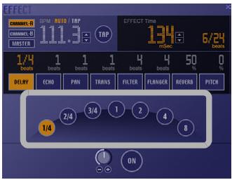 PIONEER SVJ-DS01 - Click the [Switching Effect Beats] button. - 1