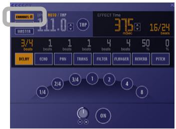 PIONEER SVJ-DS01 - Click the sound input ([CHANNEL/MASTER] button) to which you want to add the effect. - 1