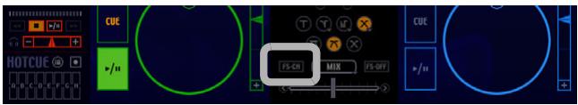 PIONEER SVJ-DS01 - Click Player A's [Fader Start] button to display [FS-CH]. - 1