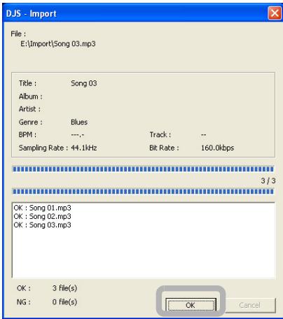 PIONEER SVJ-DS01 - Click the first song you want to play and then click the [Open] button. - 2