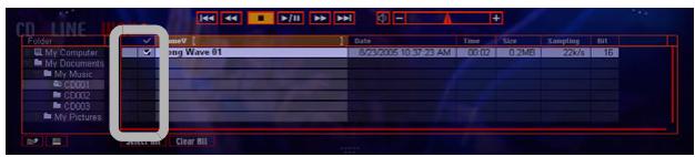 PIONEER SVJ-DS01 - Click the check boxes of songs you wish to import. - 1