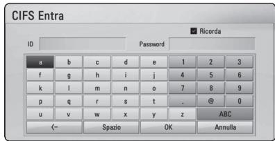 PIONEER BCS-414 - Inserimento di un ID utente di rete e password - 1