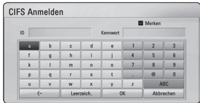 PIONEER BCS-414 - Geben Sie die Benutzerkennung und das Kennwort für das Netzwerk ein. - 1